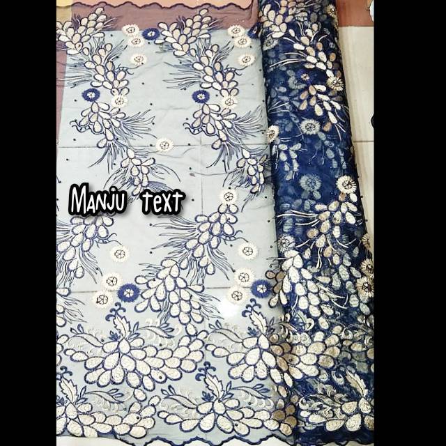 Kain -bahan tille bordir mutiara /bahan gaun,dress,seragaman,atasan kebaya dll /Terbaru