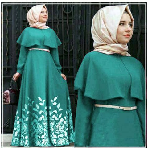pakaian Gaun muslim ibu islami aop setelan st hijab muslim andiani TOSCA / baju wanita dress untuk p