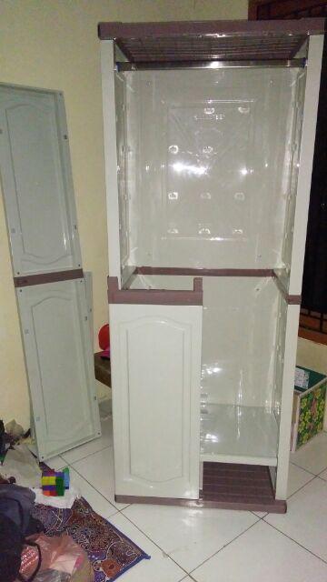 Lemari Plastik 2 Pintu Gantung Baju Gamis