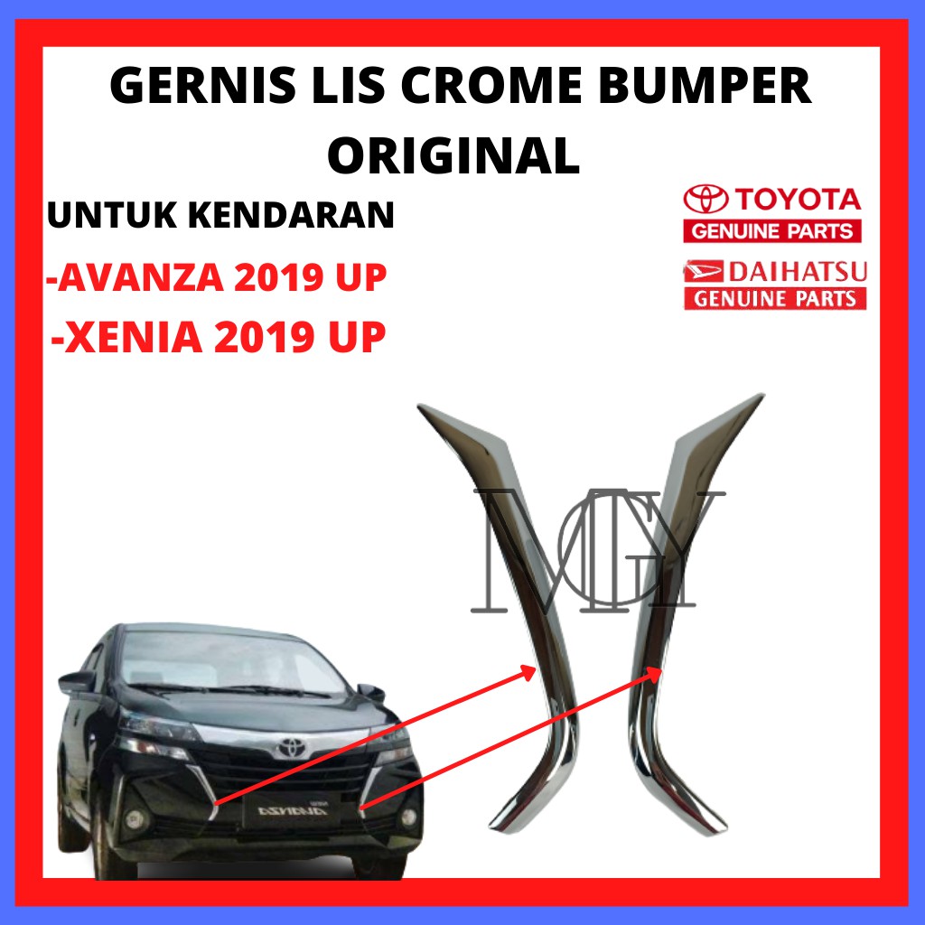 LIST CROME BUMPER DEPAN AVANZA XENIA 2019-2020 original