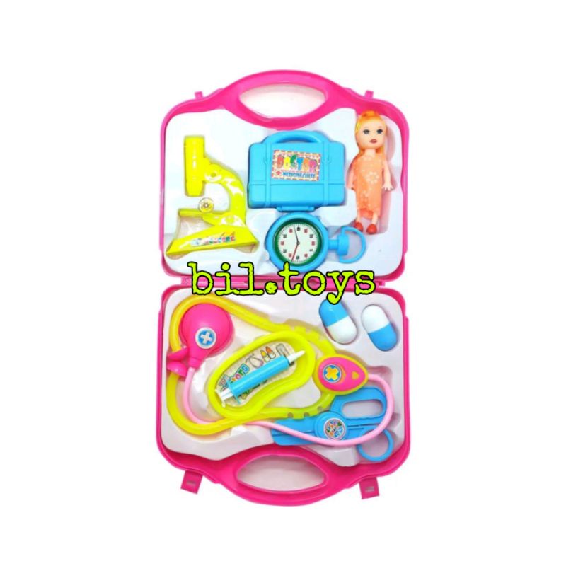 MAINAN ANAK PEREMPUAN LAKI LAKI PERAN DOKTER MAINAN DOKTER DOKTERAN MAINAN DOKTER KOPER + BONEKA