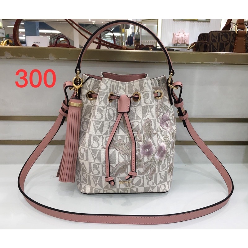 TAS BONIA SERUT BORDIR PINK