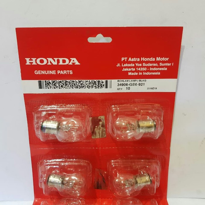 Bohlam Belakang HONDA / Lampu Stop Belakang Honda BeAT,Spacy FI,Supra X,scoopy 34906-GB6-921