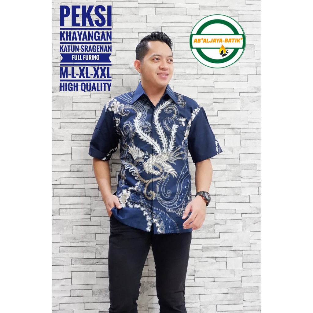 PEKSI KHAYANGAN ALJAYA KEMEJA BATIK PRIA SOLO LENGAN PANJANG PENDEK LAPIS FURING ATASAN PREMIUM