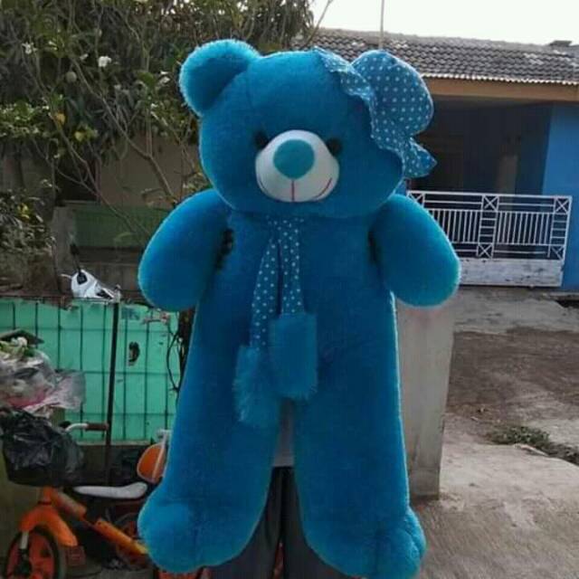 giant blue teddy bear