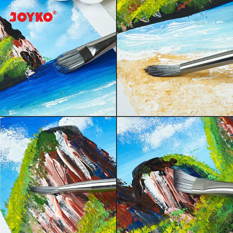 Kuas Cat Air joyko kuas cat Minyak joyko kuas Lukis Acrylic Brush Joyko BR-15 1Set 10Pcs