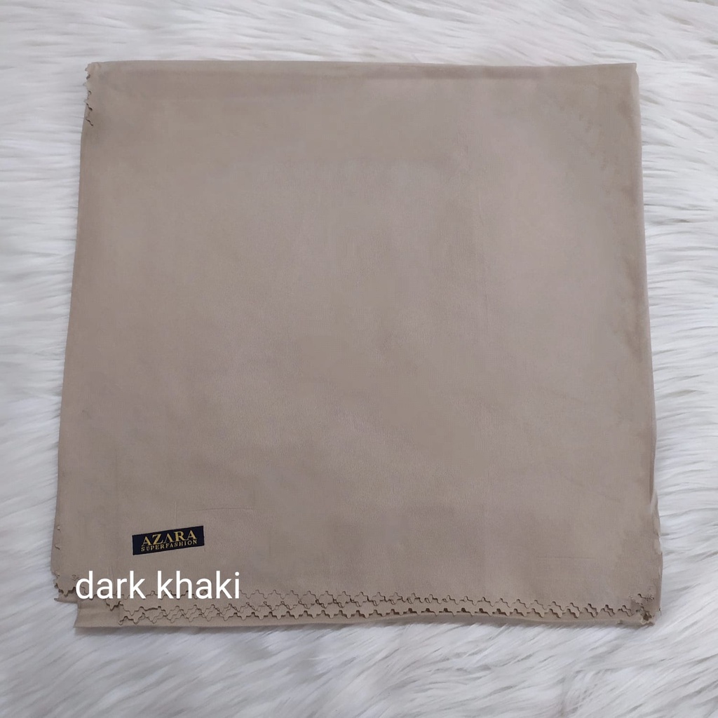 Hijab Azara Oskara / masahi syari 130x130cm LC Jilbab square / segiempat jumbo syar'i Lasercut/Voal-dark khaki