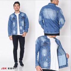 JAKET JEANS PRIA DENIM SOBEK PREMIUM JSK JEANS
