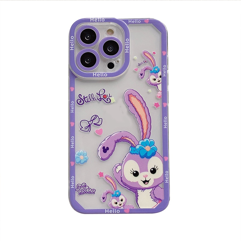 Soft Case TPU Transparan Motif Beruang Cover Iphone 14 13 Pro Max 12 11 XS XR X 8 7 6 Plus Mini SE