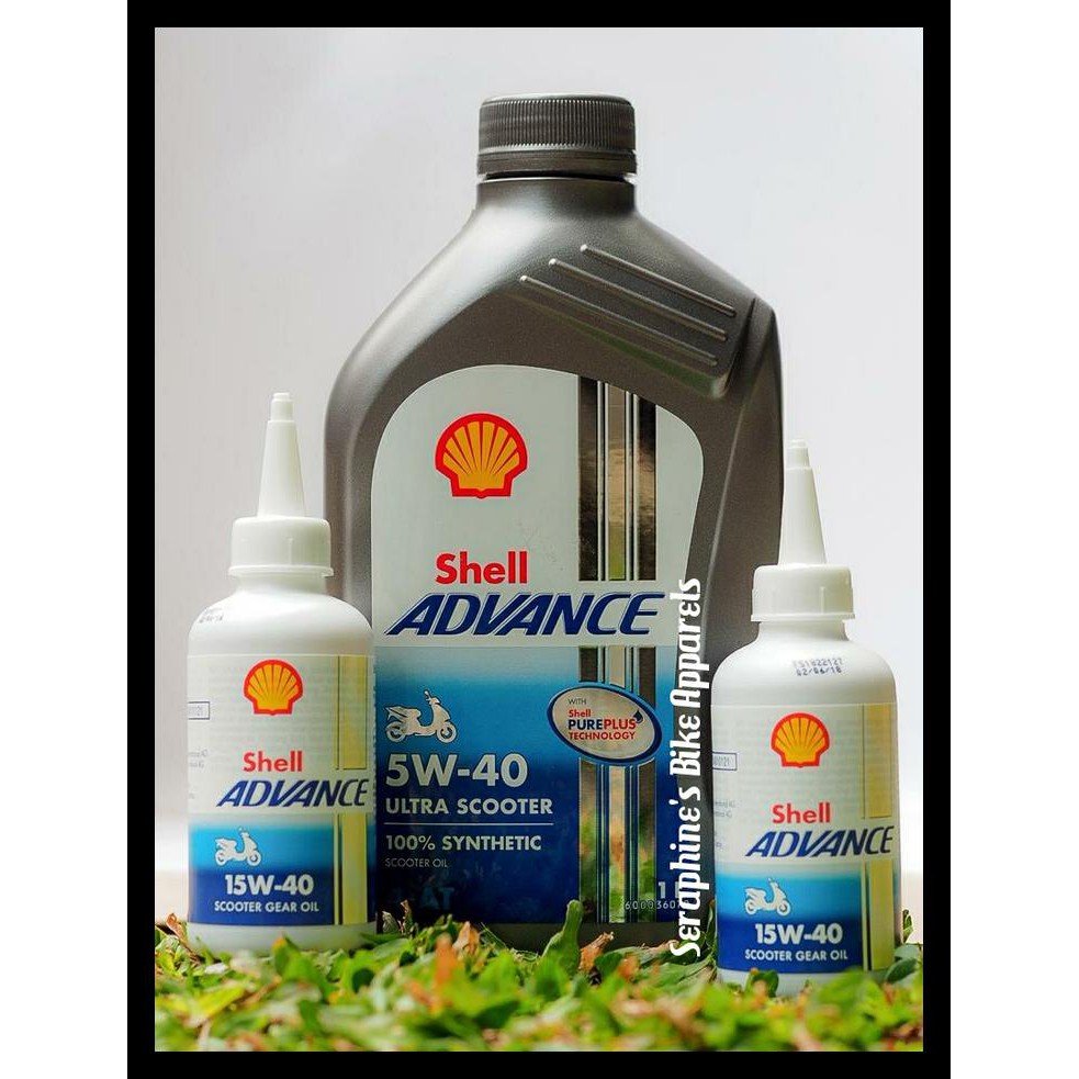 Paket Oli Shell Advance Ultra Matic 1L + Oli Gear Shell|Nmax Aerox Pcx