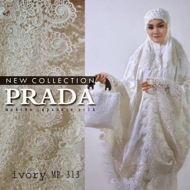 PROMO!!! MUKENA RENDA KEONG PRADA SUTRA MILO DAN PUTIH PARIS FULL BORDIR WARNA MUKENA JUMBO MEWAH