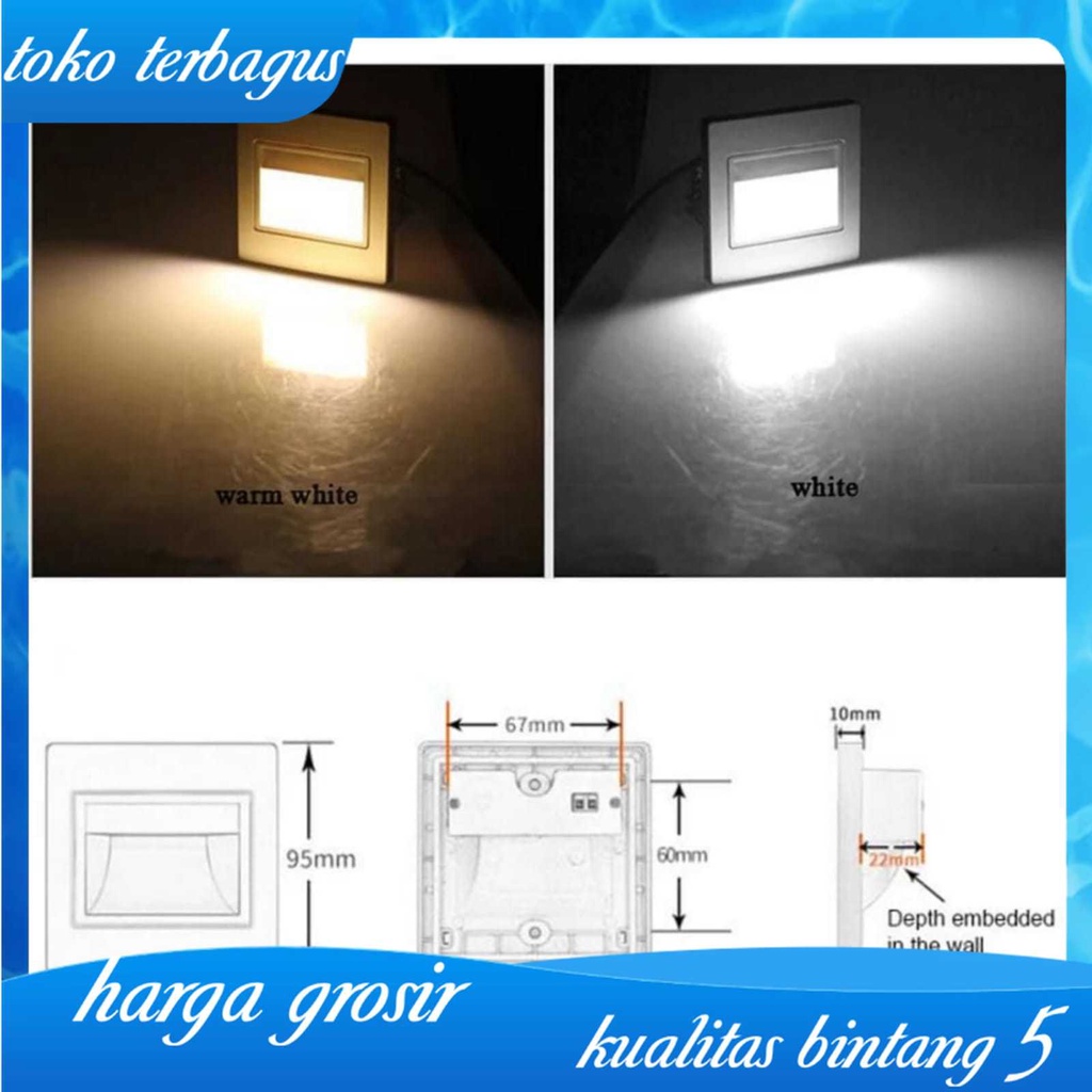 Lampu LED Tembok Anak Tangga Dinding Step Light inbow tanam Wall Lamp