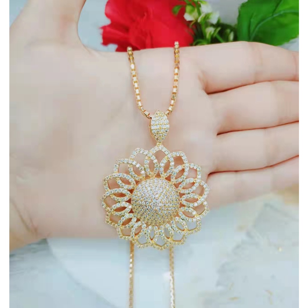 Kalung Xuping Mata Full Lapis Emas Perhiasan Fashion L32