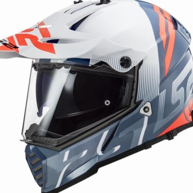 LS2 MX436 PIONEER WHITE COBALT | HELM MOTORCROSS | HELM ADVENTURE LS2
