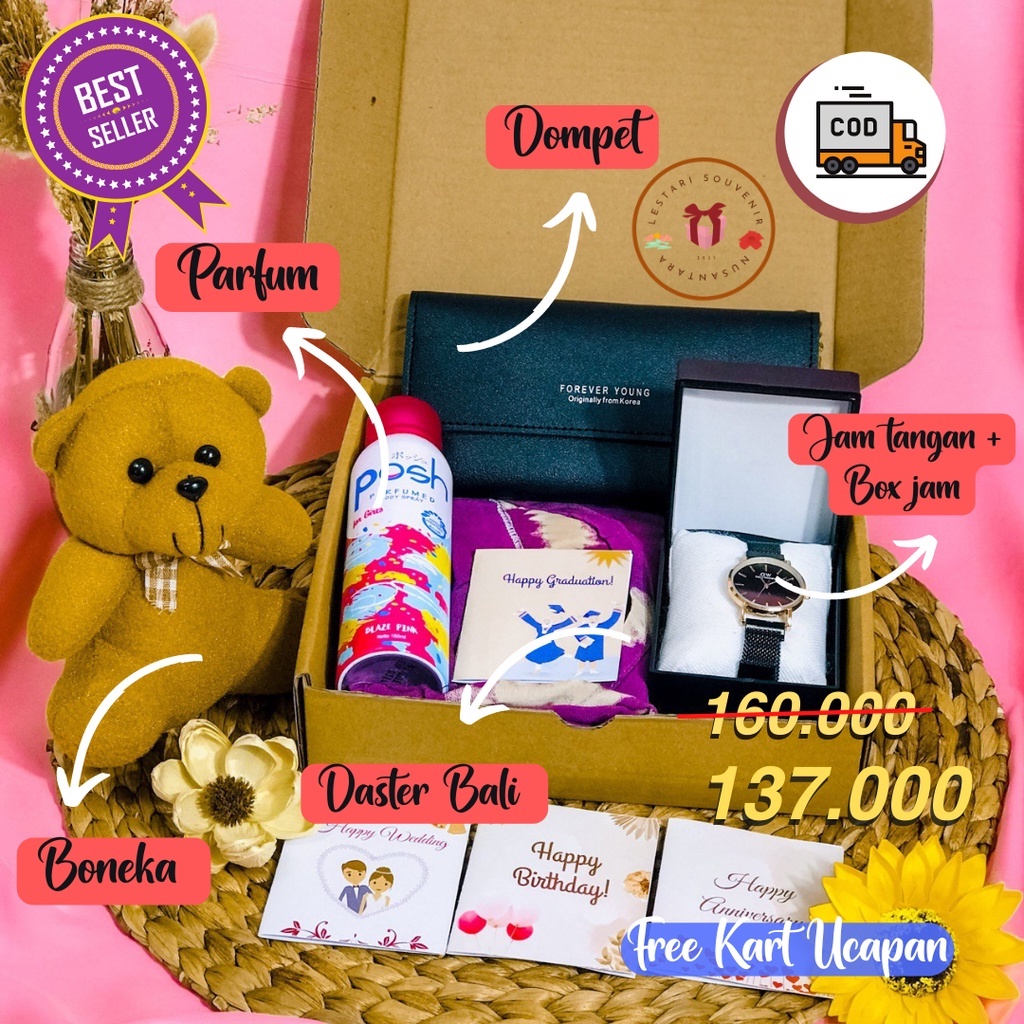 [Lestari Souvenir] BISA COD  Hadiah Ulang Tahun & Perpisahan Wisuda Teman Sahabat Cewek | Hampers Sp