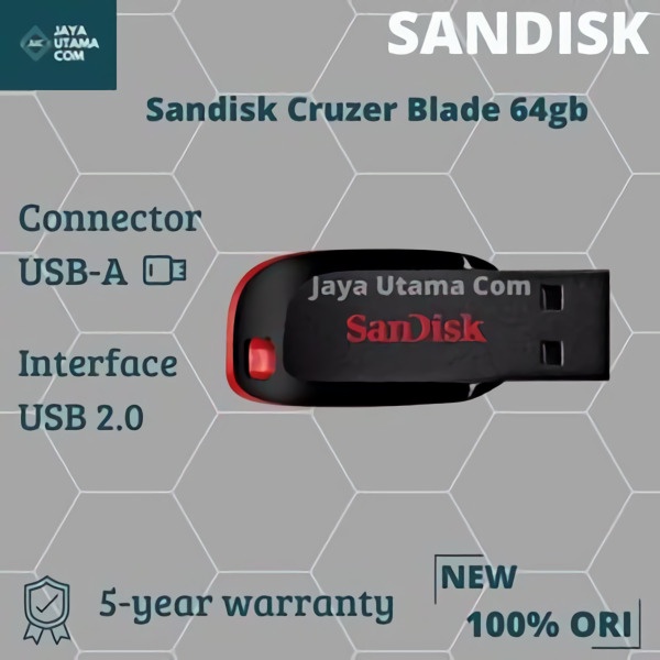 Flashdisk Sandisk Cruzer Blade 64gb 128gb CZ50 ORIGINAL
