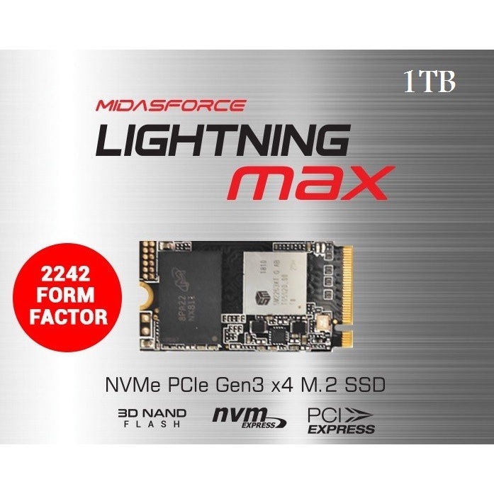 NVME 1TB MIDASFORCE 2242 PCIe Gen3 x4 SSD M2 NVME 1TB