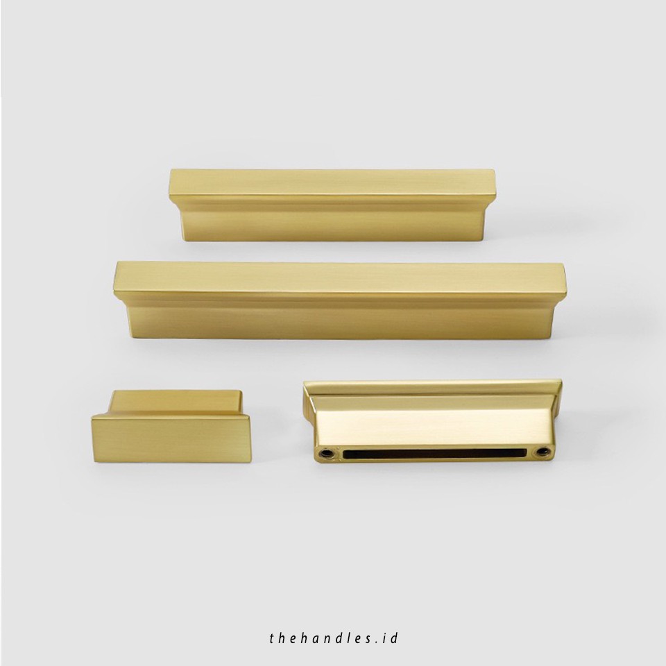 Jual H208G Handle Gold Emas Tarikan Gagang Lemari Minimalis
