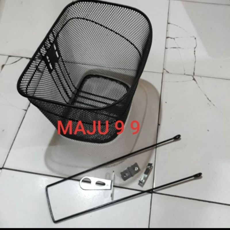 Keranjang Sepeda Mini 24 / 26 inch Depan plus kaki besi