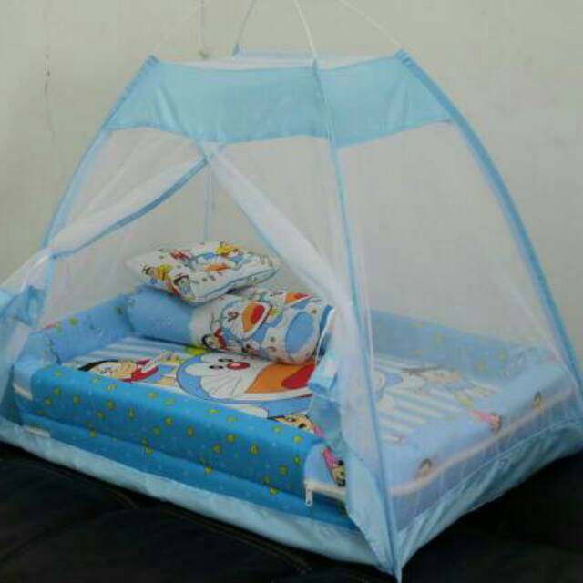 Tenda Kelambu/Kasur Bayi/Kasur Tenda/Matras Bayi/Bantal Bayi/Guling Bayi Doraemon