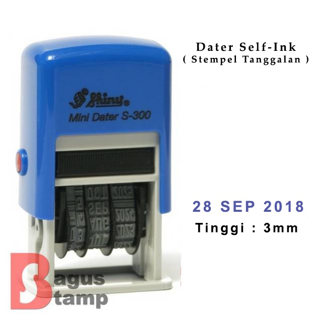 

Stempel Tanggal / Dater Otomatis Shiny S300 S 300 ( Mini Dater Stamp ) RB9