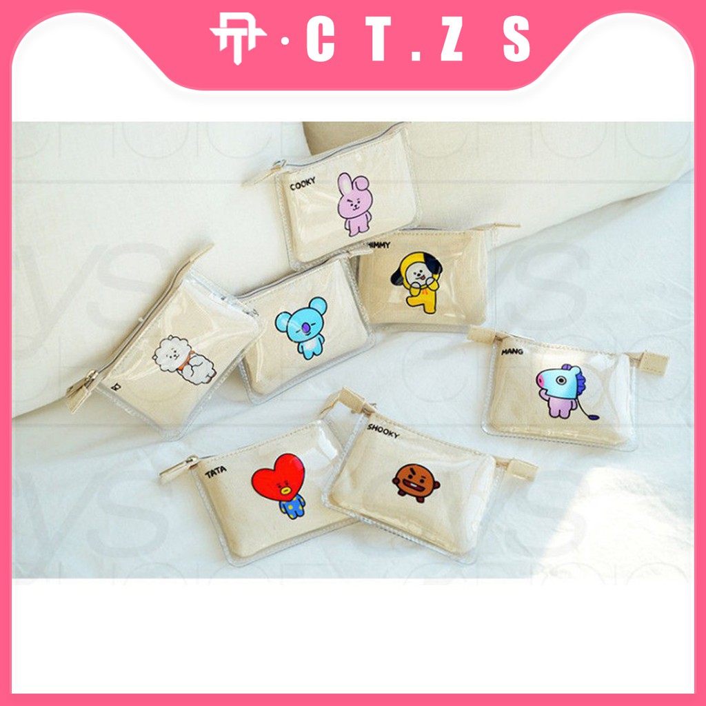 【CT】Dompet Transparan Kecil Lucu Imut BTS BT21 #KP 10