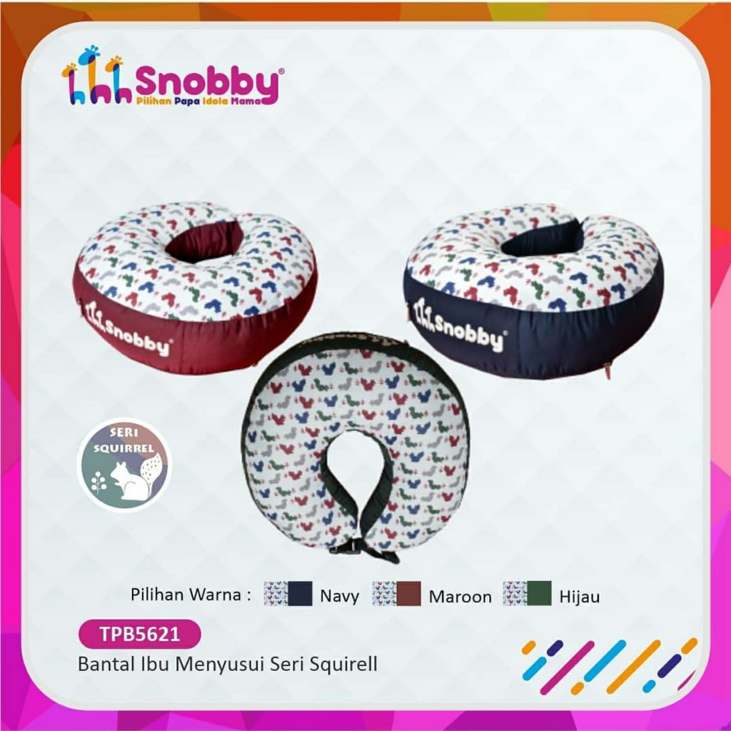 Snobby Nursing Pillow Bantal Menyusui (Dengan Gasper) Squirrel Series - TPB 5621