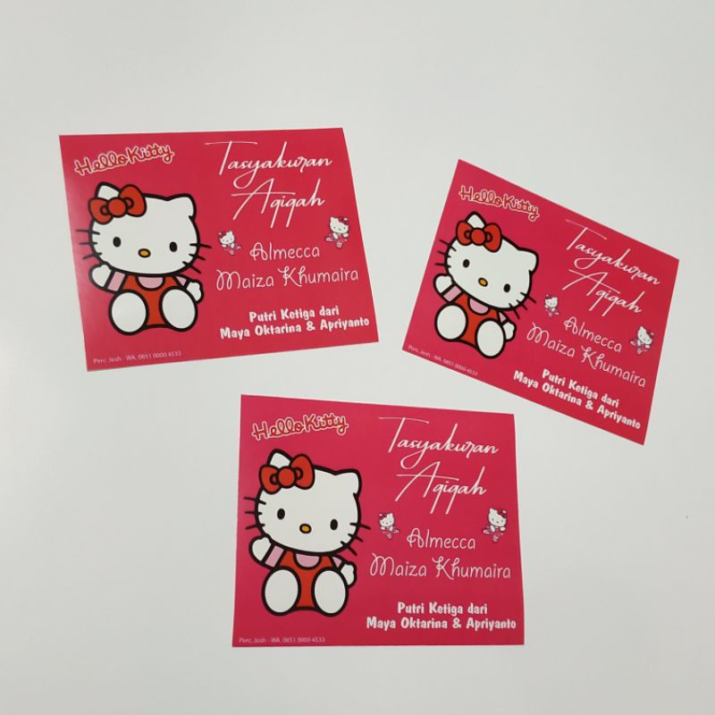 

Stiker box nasi tasyakuran aqiqah / ulang tahun 10x8cm