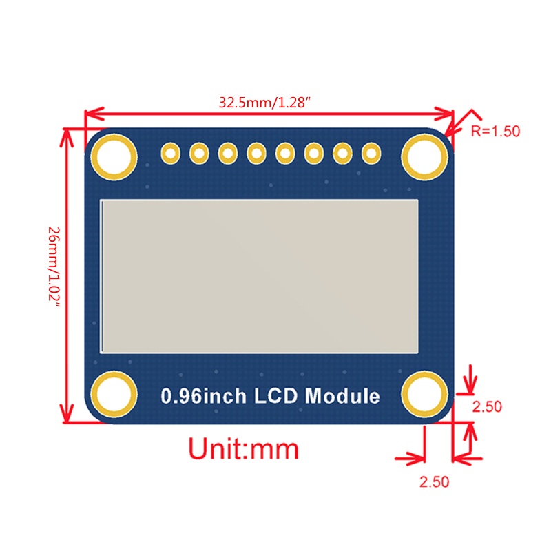 Btsg 0.96 inch IPS Screen Lcd Module 0.96 &quot;RGB LED 160X80 Lcd Display Module SPI