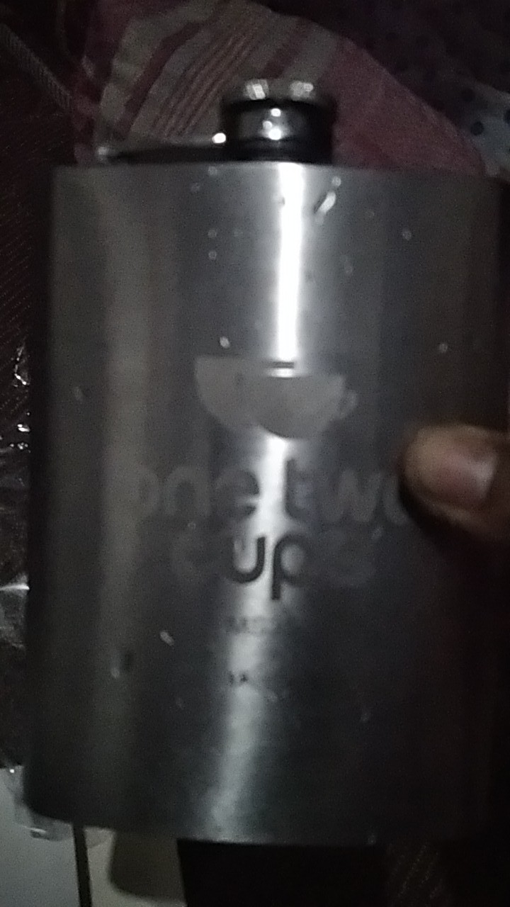 Botol Minum Wine Flask Stainless Steel Bentuk Kotak Flask Hip Square Shape 8oz - Silver