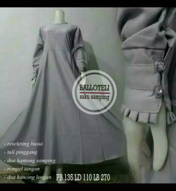 Promo murah!! Gamis balotelli