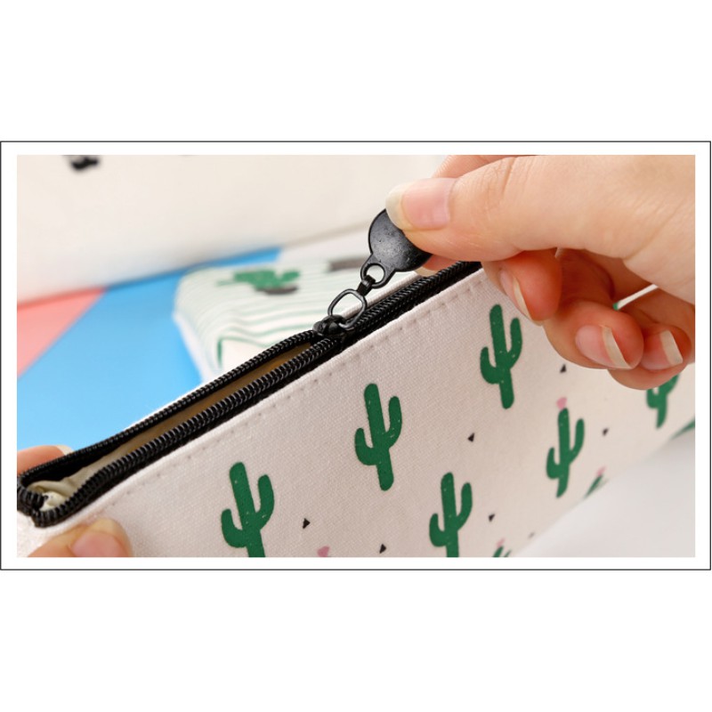 Tempat Pensil Gambar KAKTUS / Tempat Alat Tulis Motif Tanaman KAKTUS / Tepak Pensil CACTUS Simple