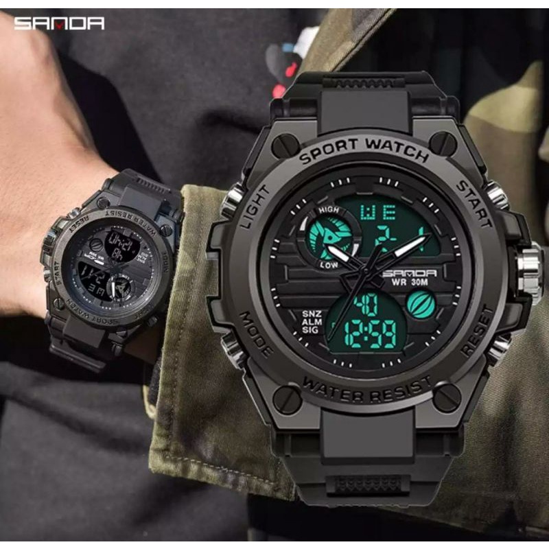 Terlaris Sanda!!! SPORT WATCH Jam Tangan Militer Jam Tangan Tentara Jam Terlaris Outdoor Adventure