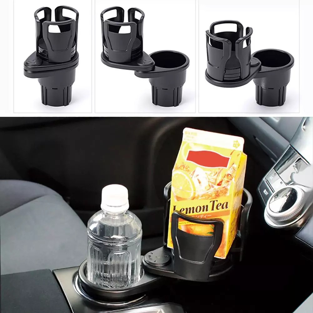 Cup Holder 2 In 1 Multifungsi Dapat Berputar 360 Derajat Anti Slip Untuk Mobil