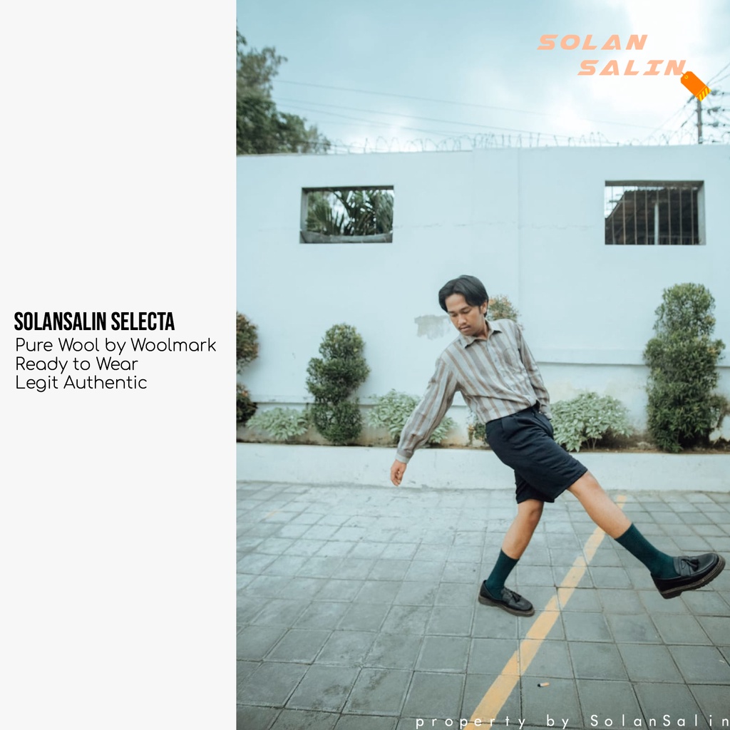 Lyle & Scott Kemeja Long Sleeve Salur Woolmark Vintage - Preloved