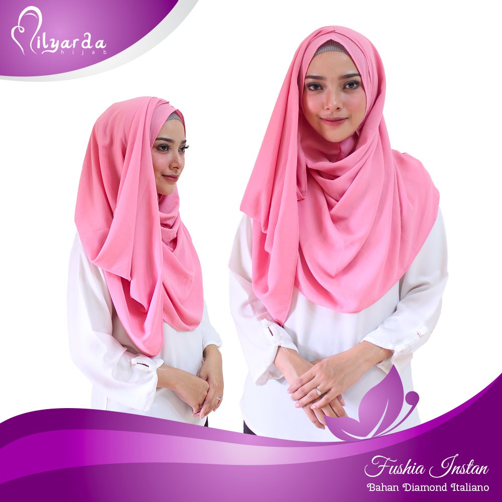 Milyarda hijab instan fusia fashion kerudung jilbab  syari 