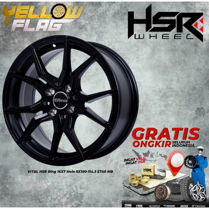 Velg Mobil Racing Hsr Wheel Type VITAL Ring 16x7