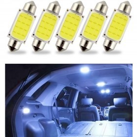 Lampu Interior Mobil LED COB Dome Light 41mm c5w BA9S 1 PCS - White