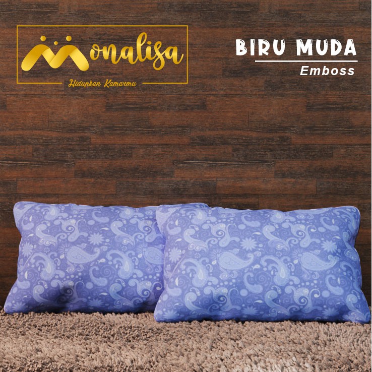 Monalisa Emboss Sarung Bantal + Sarung Bantal - RANDOM WARNA