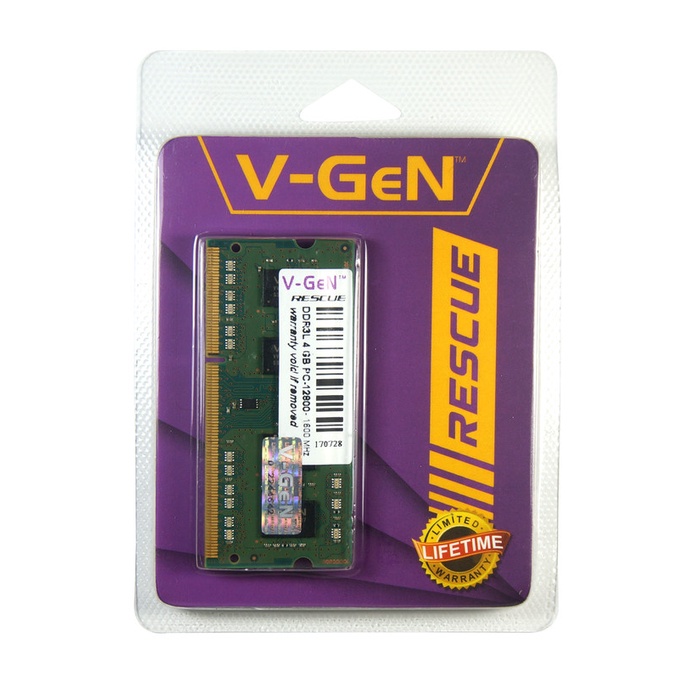 Memory / Ram V-GeN DDR3 SODimm RESCUE 4GB PC12800Mhz Ram Laptop Vgen