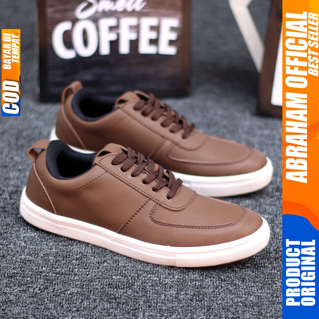 ABRHM x WLKR Sepatu Sneaker Pria Sepatu Casual Pria Kulit Pu Sepatu Pria Casual Ori Sneakers Sepatu Kasual Semi Formal Kerja Kantor Kuliah Gaya Santai Keren Kekinian Original Murah Terlaris