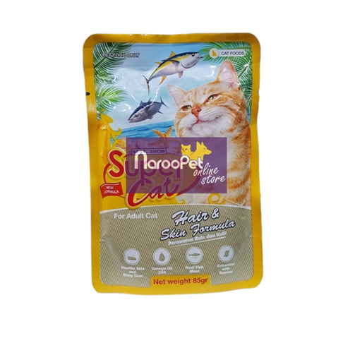 Makanan Kucing Super Cat Adult Hair & Skin Formula 85gr