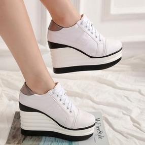 Sudah READY.. SEPATU SNEAKERS AJ17 WANITA WEDGES BOOTS BOOT SNEAKER HAK TINGGI HIGH HEEL WEDGES SEPA