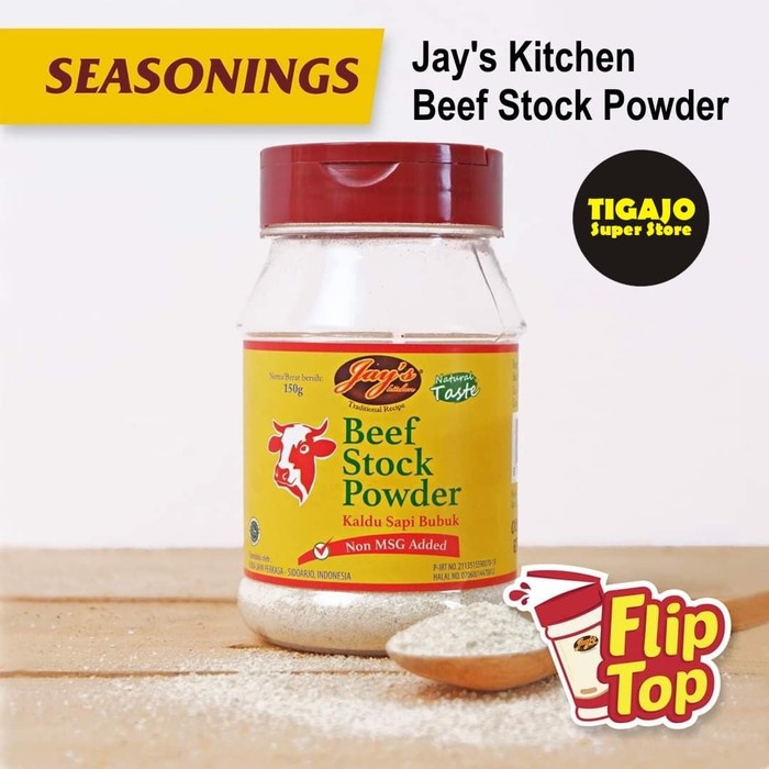 

TERBARU JAY'S KITCHEN Beef Stock Powder / Kaldu Sapi Bubuk Non MSG 150 gr JAYS