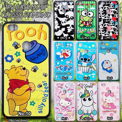 CASE MOTIF GLOSSY STANDING For Hp Samsung J7 Prime Oppo F7 Vivo V7 Vivo V7+  Vivo V9 Xiaomi Redmi A2 6X S2 6pro A2lite Note5pro#casehp#case#caselucu#casemurah