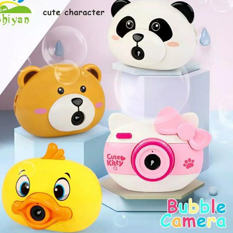 Mainan Anak Camera Bubble Elektrik + Cairan Bubble | Bubble Blower Machine | Hello Kitty | Bebek