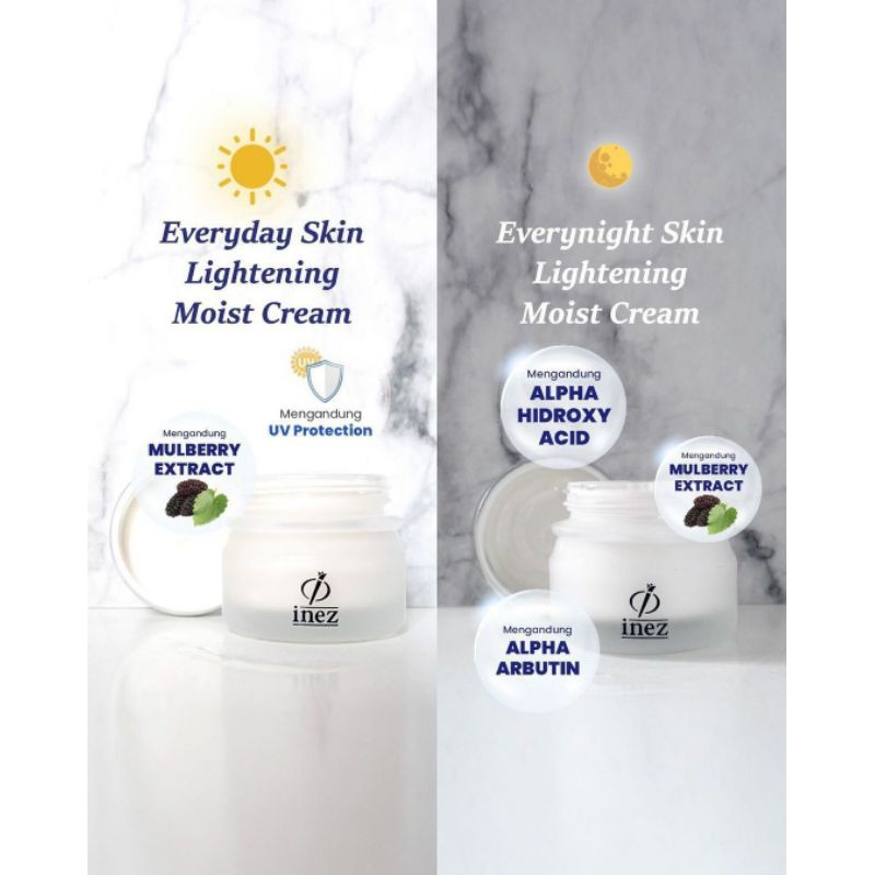 inez paket whitening day cream dan night cream