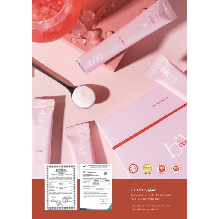 Byt Colla Collagen Eceran Satuan Sachetan by Byoote Group /  Minuman Kolagen Kecantikan Vitamin Kulit Glowing Original 100%