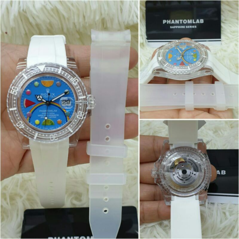 jam tangan rolex phantomlab tgl mesin swiss automatic kualitas original kotak ori