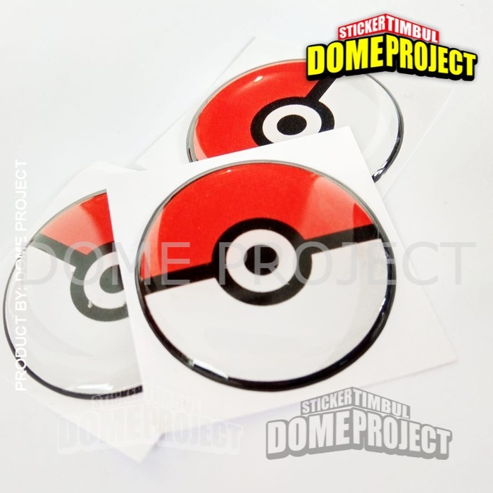 STIKER MOTOR POKEMON POKEBALL STIKER EMBLEM STIKER TIMBUL 3D AKSESORIS SEPEDA MOTOR